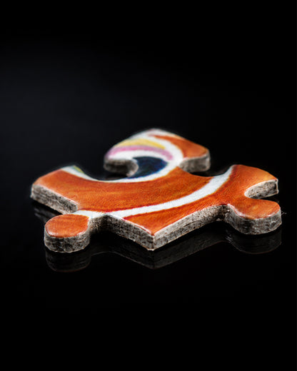 Pièce de puzzle épaisse vue en macro - L’âge adulte de Hilma af Klint