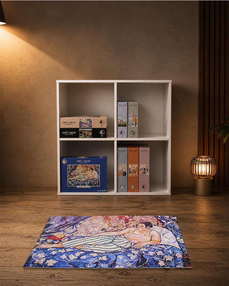 Puzzle d’art La chambre bleue de Suzanne Valadon dans une bibliothèque