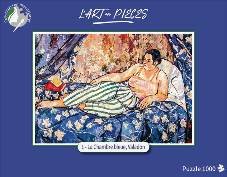 Boîte officielle du puzzle  La chambre bleue - Suzanne Valadon
