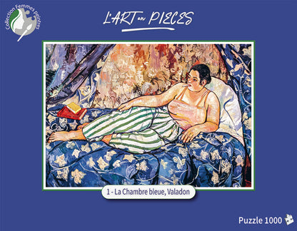 Boîte officielle du puzzle  La chambre bleue - Suzanne Valadon