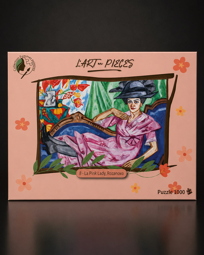 Boîte officielle du puzzle La Pink Lady - Olga Rozanova