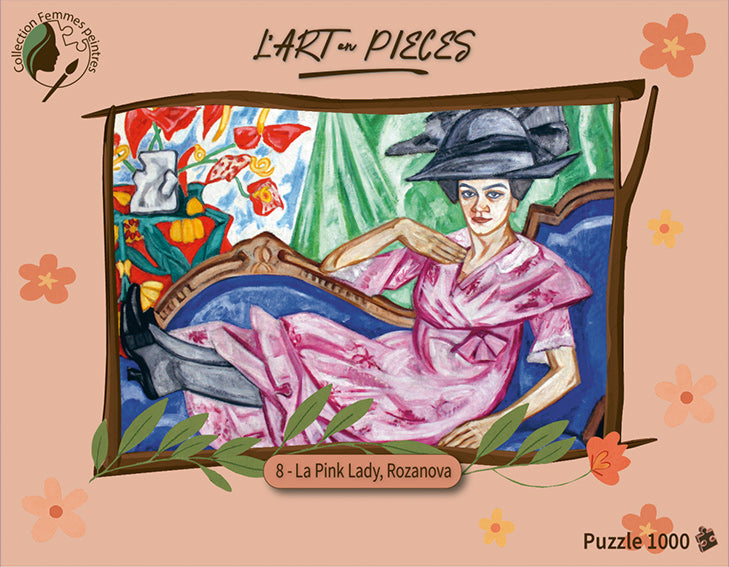 Boîte officielle du puzzle La Pink Lady - Olga Rozanova