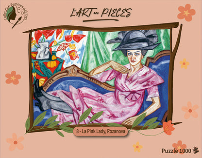 Boîte officielle du puzzle La Pink Lady - Olga Rozanova