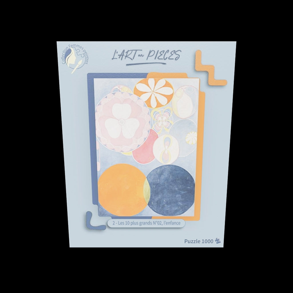 Puzzle 1000 pièces L’enfance Hilma af Klint boîte_3D